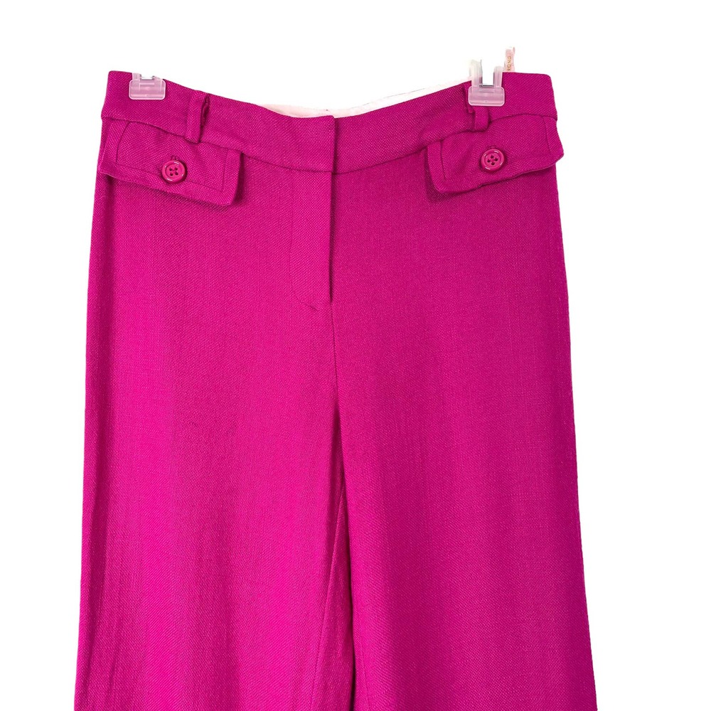 Kate Spade Stargazer viscose hot pink pants Sz 4 magenta fuchsia pink - Picture 3 of 9